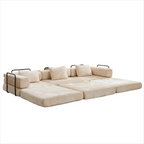 3-Seat Modular Convertible Floor Sofa Bed