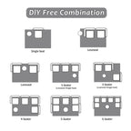 3-Seat Modular Convertible Floor Sofa Bed