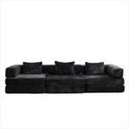 3-Seat Modular Convertible Floor Sofa Bed