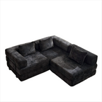 3-Seat Modular Convertible Floor Sofa Bed