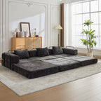 3-Seat Modular Convertible Floor Sofa Bed
