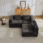 3-Seat Modular Convertible Floor Sofa Bed
