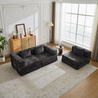 3-Seat Modular Convertible Floor Sofa Bed