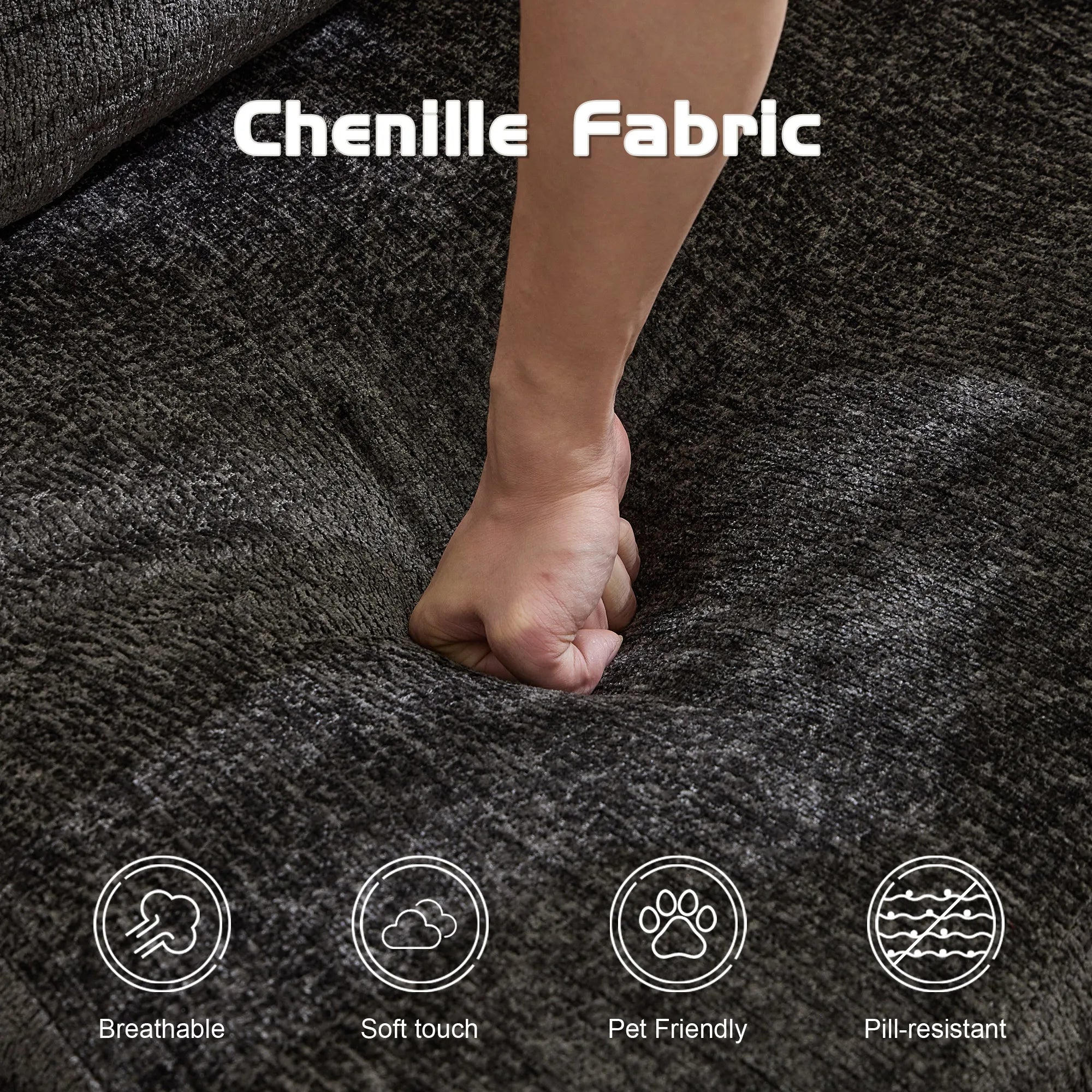 3-Seat Modular Convertible Floor Sofa Bed