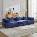 3-Seat Modular Convertible Floor Sofa Bed