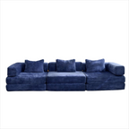 3-Seat Modular Convertible Floor Sofa Bed