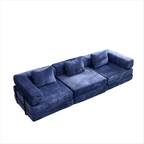 3-Seat Modular Convertible Floor Sofa Bed