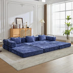 3-Seat Modular Convertible Floor Sofa Bed