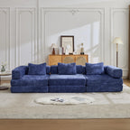 3-Seat Modular Convertible Floor Sofa Bed