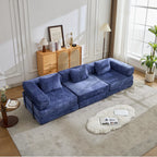 3-Seat Modular Convertible Floor Sofa Bed