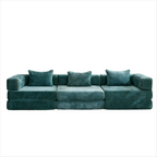 3-Seat Modular Convertible Floor Sofa Bed