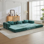 3-Seat Modular Convertible Floor Sofa Bed