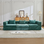 3-Seat Modular Convertible Floor Sofa Bed