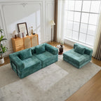 3-Seat Modular Convertible Floor Sofa Bed
