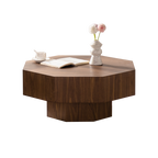 30.5” Octagonal Walnut Coffee Table