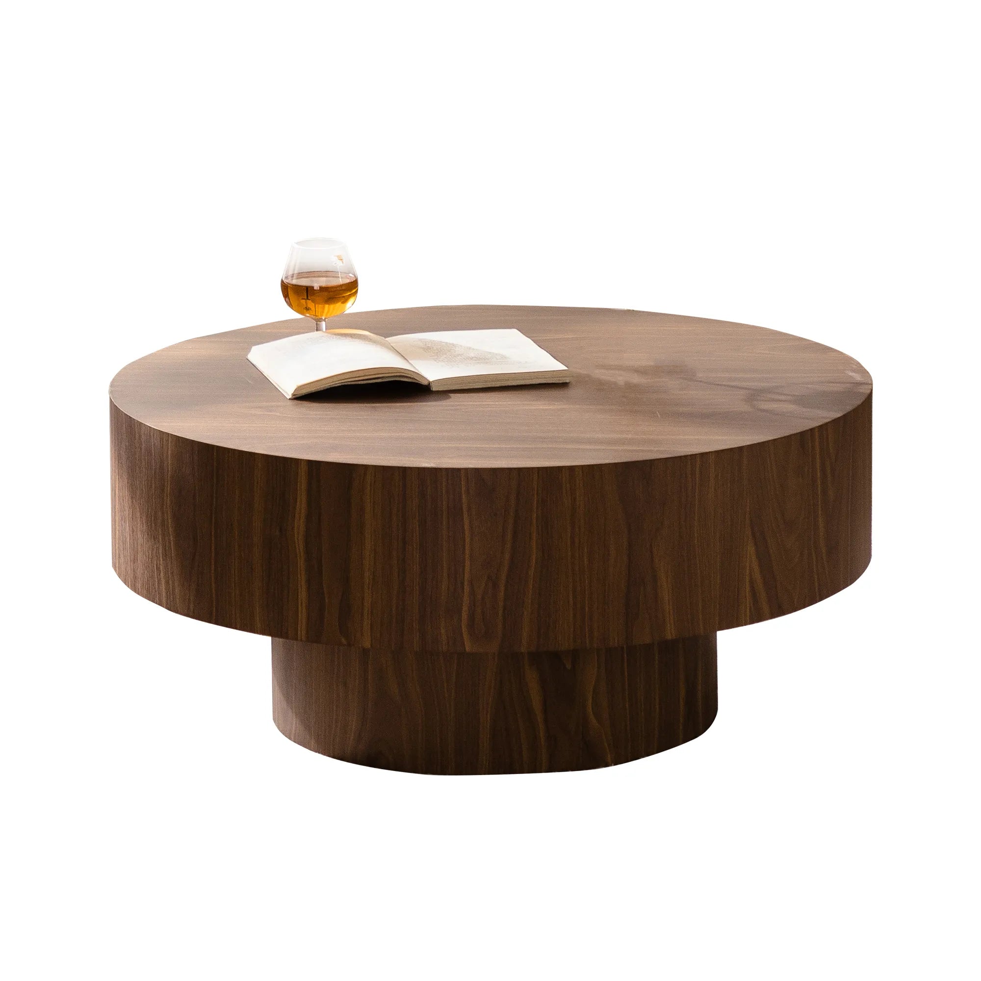 30.5” Round Walnut Coffee Table