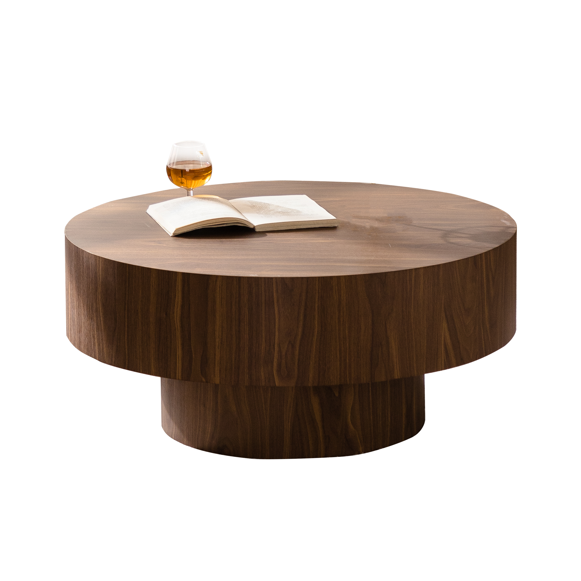 30.5” Round Walnut Coffee Table