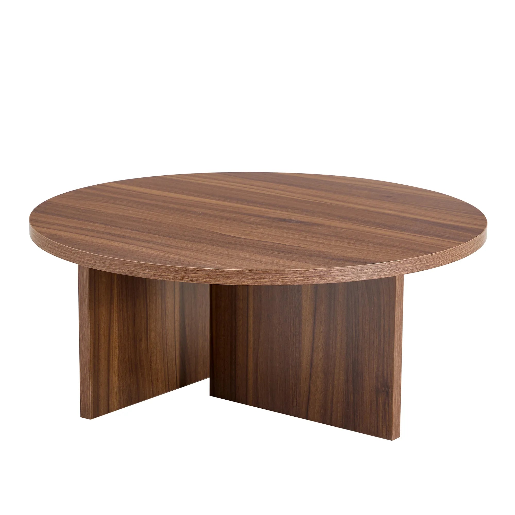 31" Modern Minimalism Round MDF Coffee Table