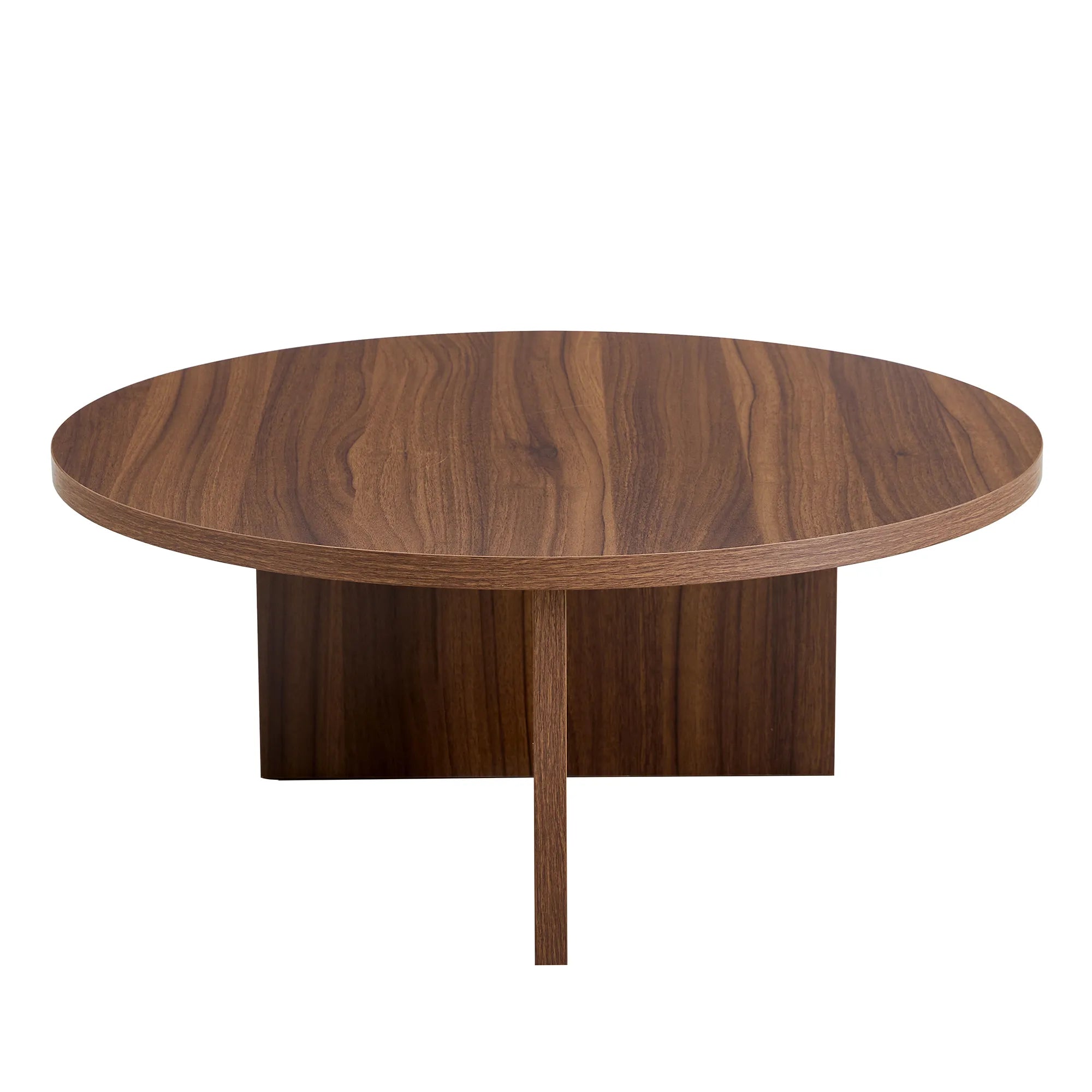 31" Modern Minimalism Round MDF Coffee Table