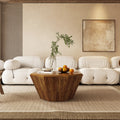 31" Octagonal Natural Rubberwood Coffee Table