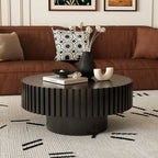 31" Round Coffee Table With Sturdy Pedestal