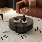 31" Round Coffee Table With Sturdy Pedestal