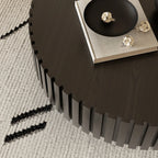 31" Round Coffee Table With Sturdy Pedestal
