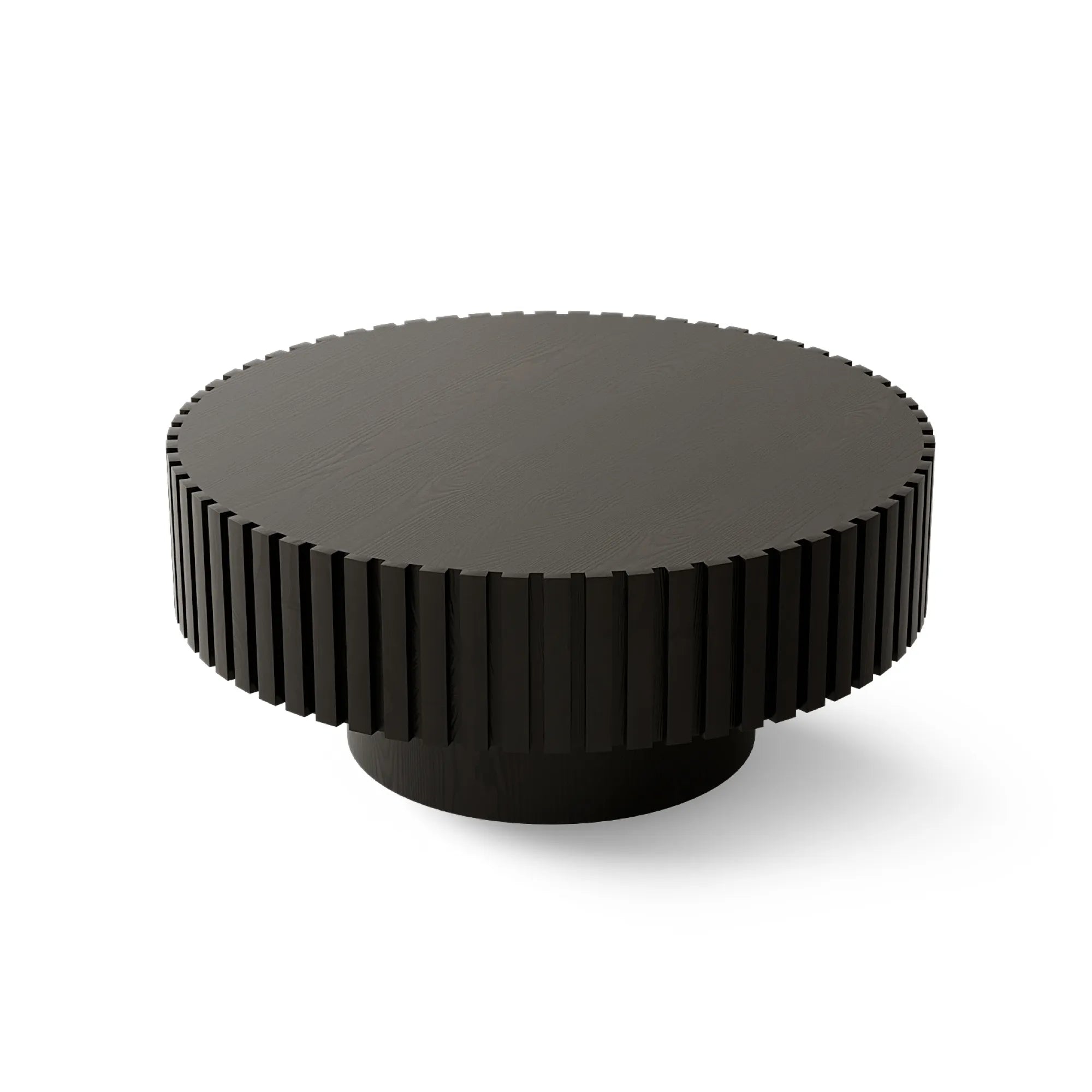 31" Round Coffee Table With Sturdy Pedestal
