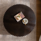 31" Round Coffee Table With Sturdy Pedestal