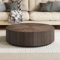 35" Modern Round Drum Coffee Table