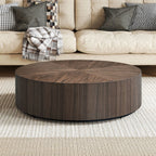 35" Modern Round Drum Coffee Table