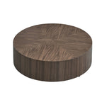35" Modern Round Drum Coffee Table