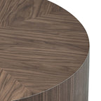35" Modern Round Drum Coffee Table