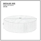 35" Modern Round Drum Coffee Table