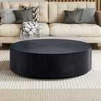 35" Modern Round Drum Coffee Table