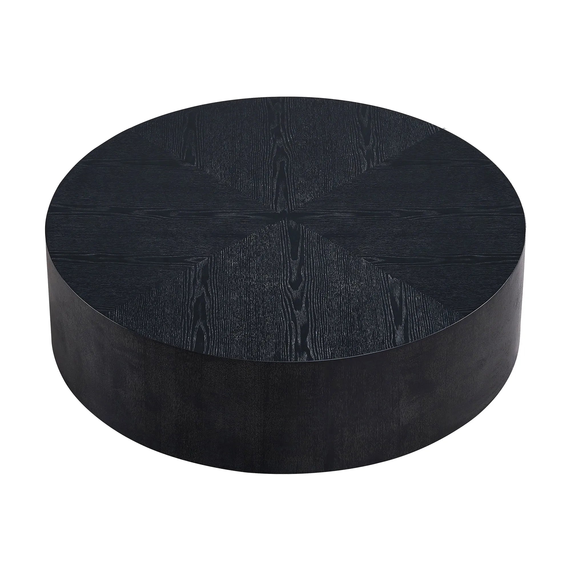 35" Modern Round Drum Coffee Table