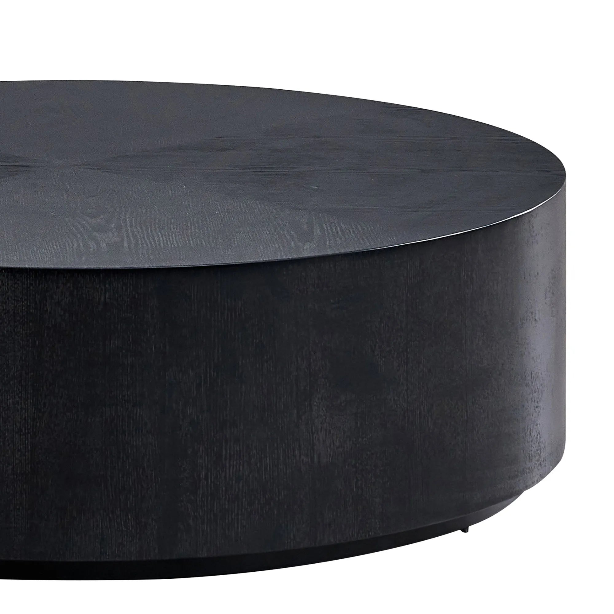 35" Modern Round Drum Coffee Table