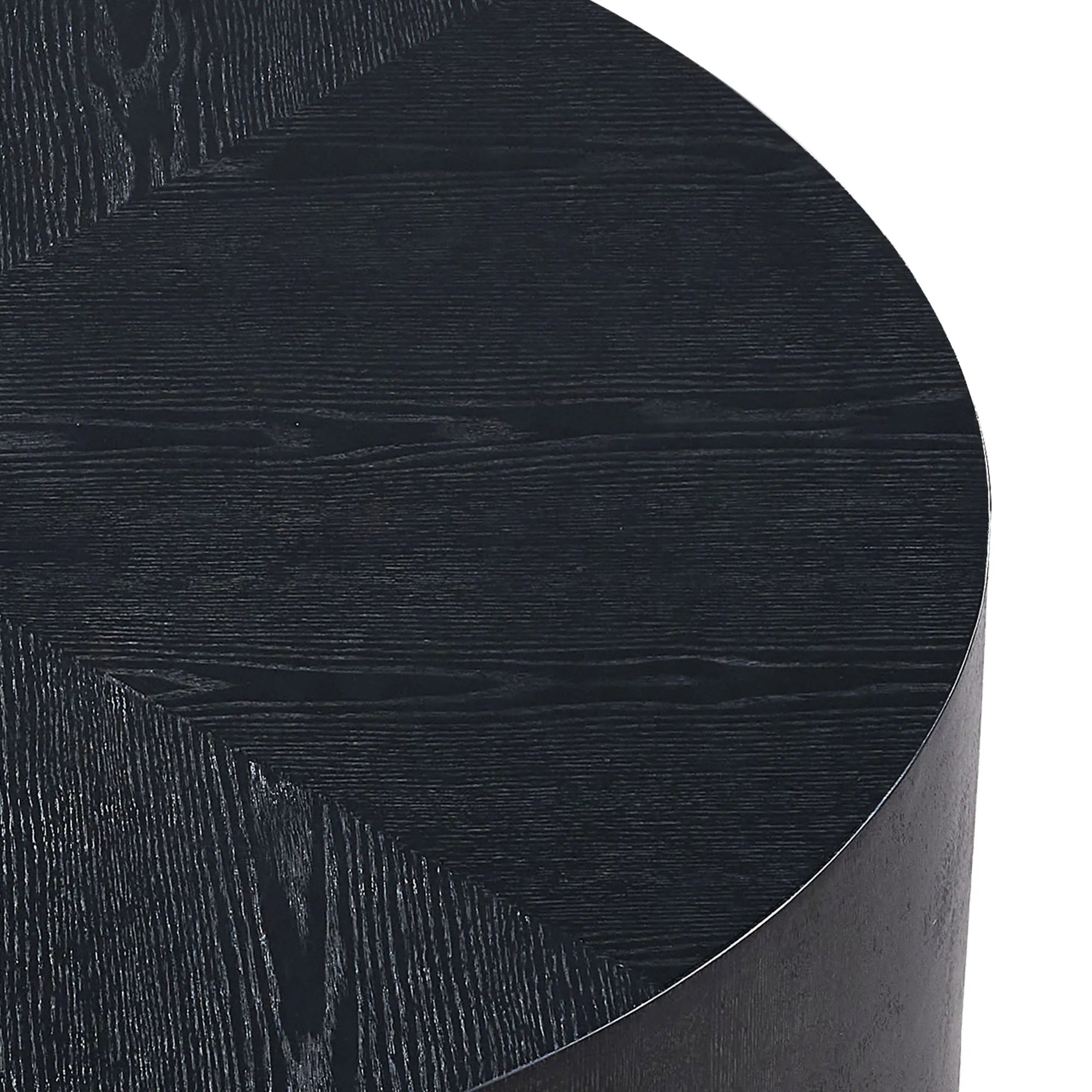 35" Modern Round Drum Coffee Table