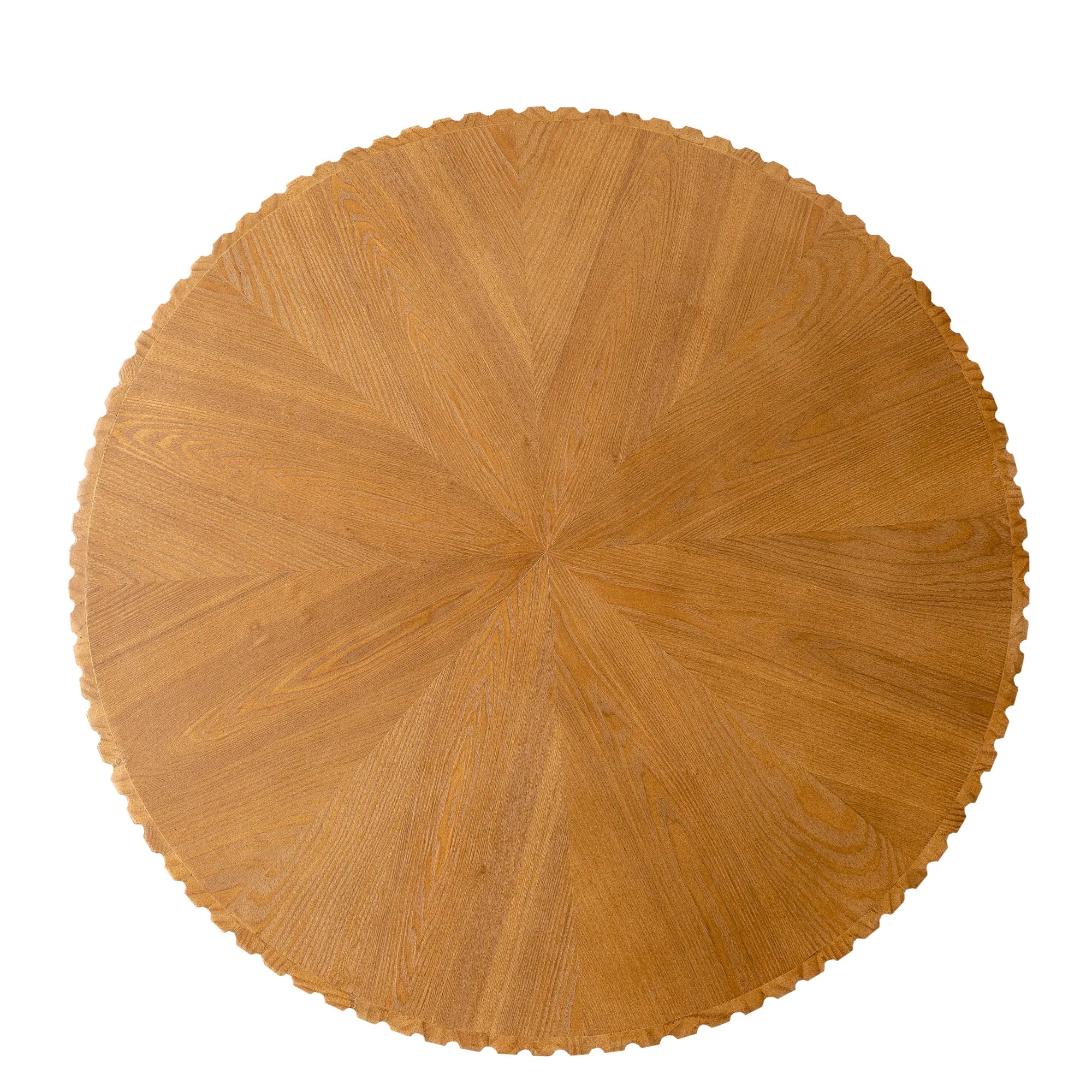 35" Round Retro Wood Coffee Table