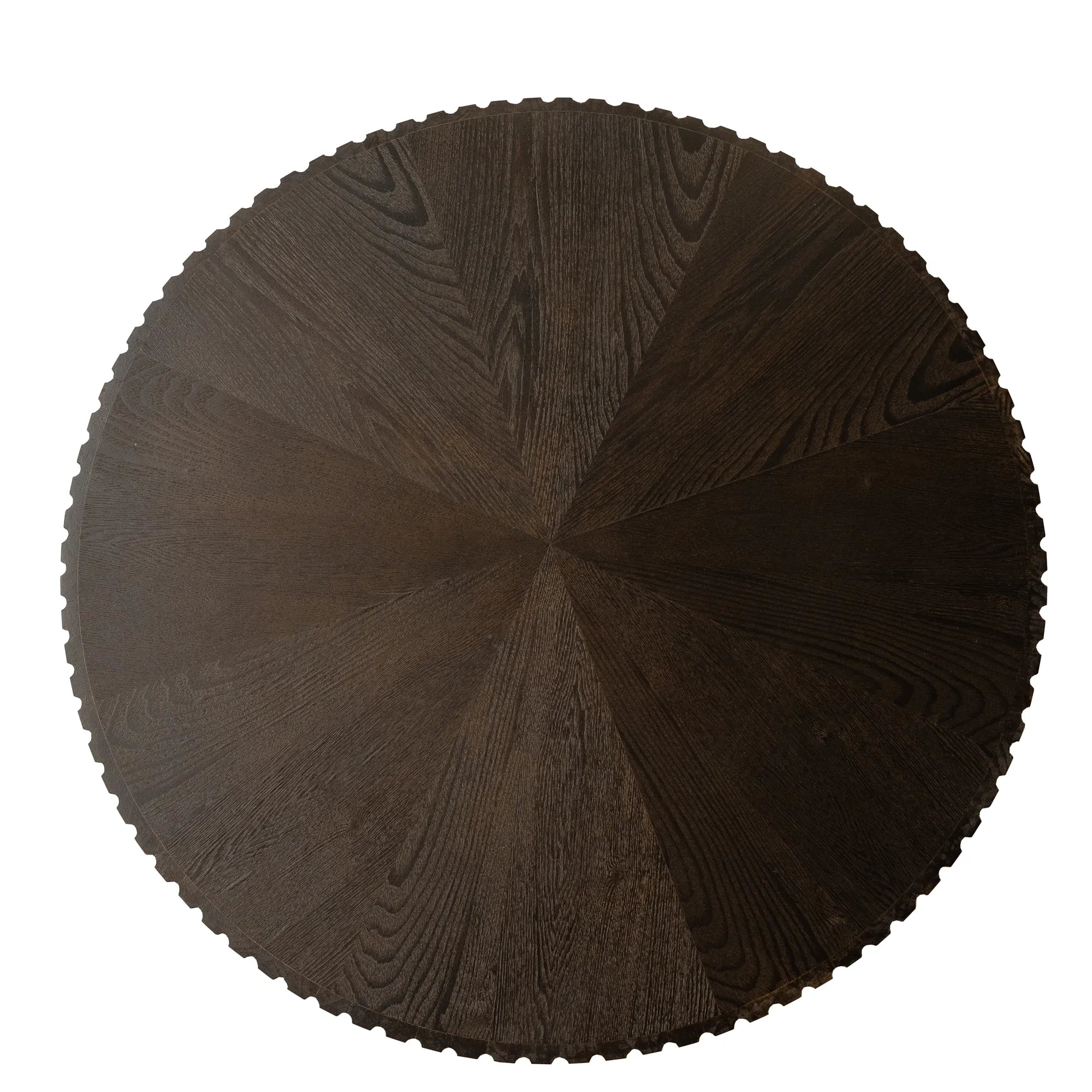 35" Round Retro Wood Coffee Table