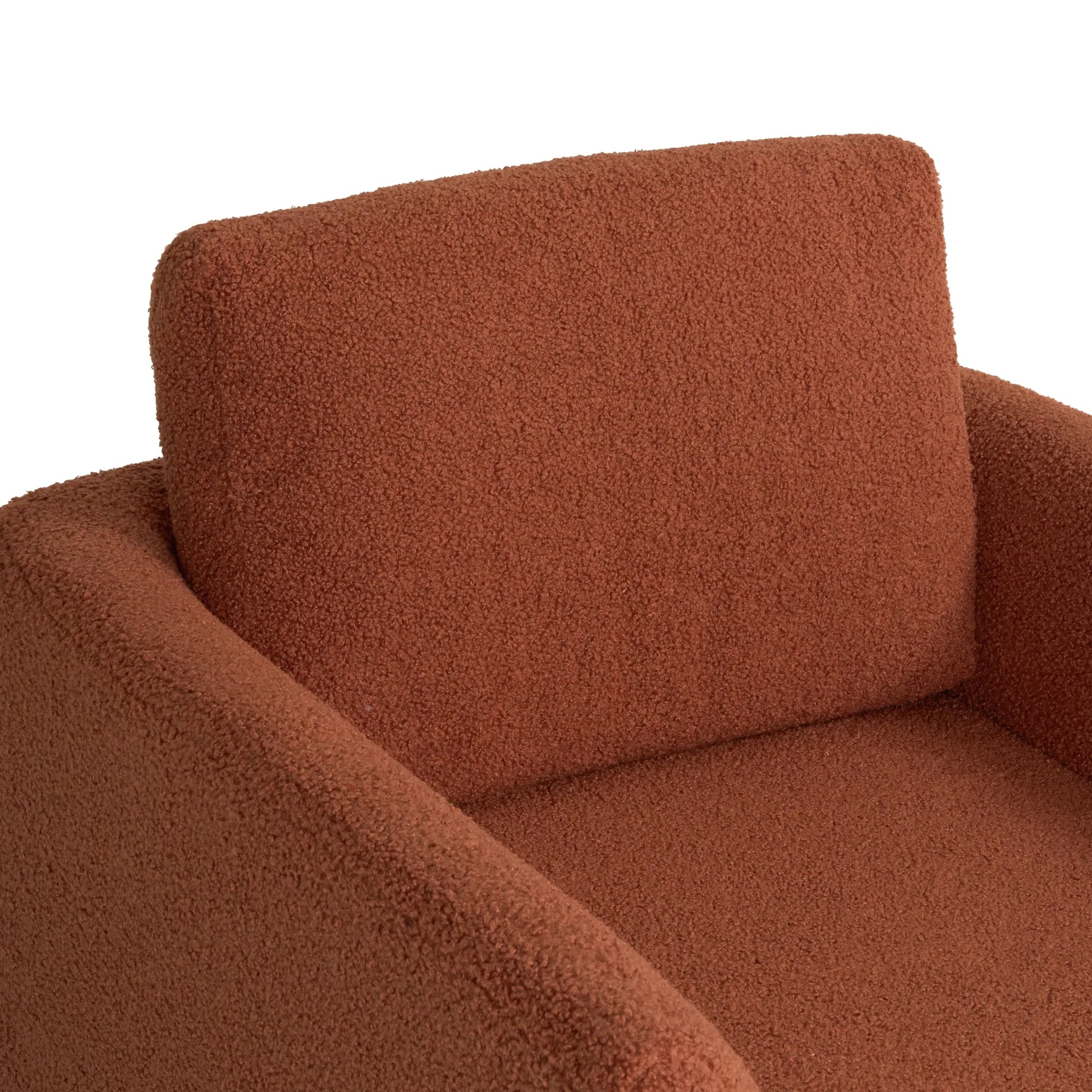 360° Modern Comfy Swivel Accent Chair Armchair with Teddy Sherpa Boucle Fabric