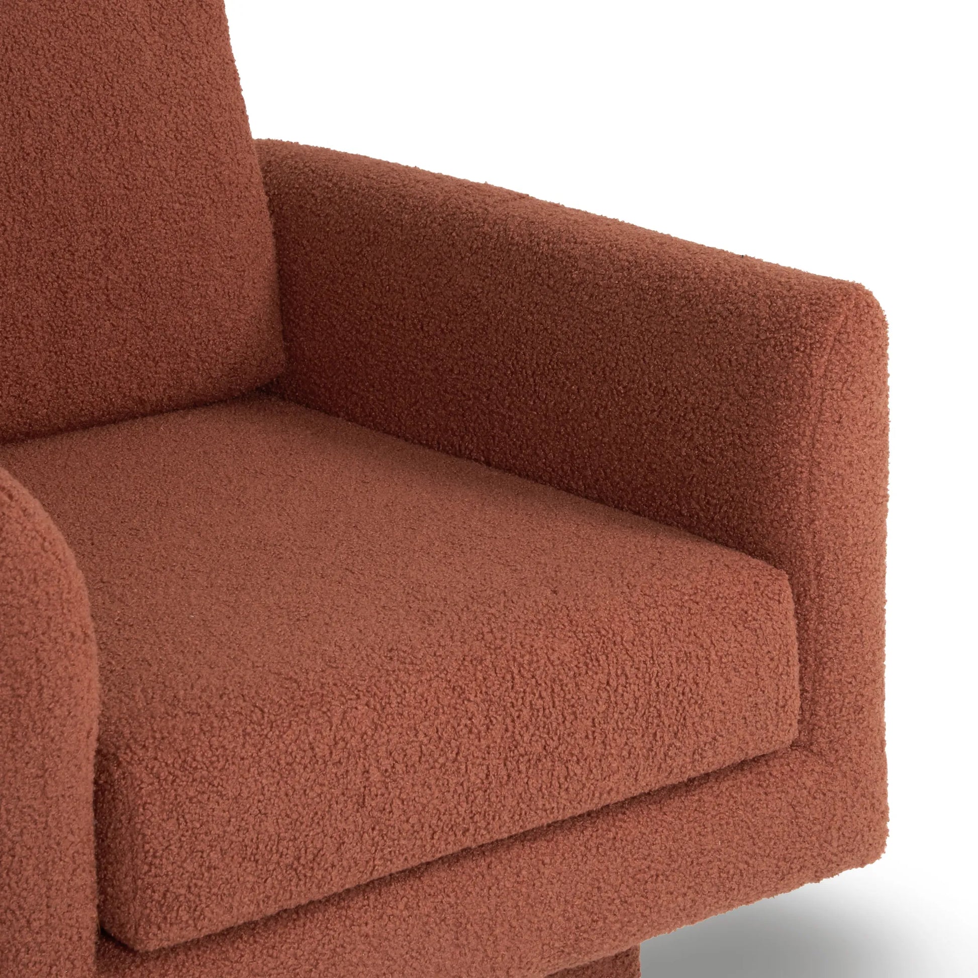 360° Modern Comfy Swivel Accent Chair Armchair with Teddy Sherpa Boucle Fabric