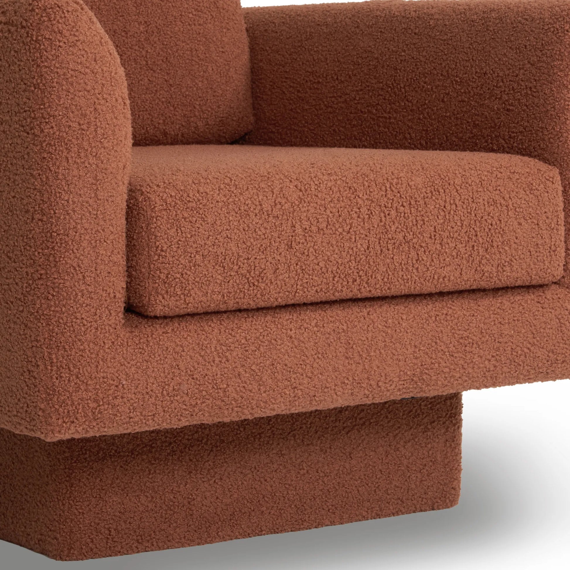 360° Modern Comfy Swivel Accent Chair Armchair with Teddy Sherpa Boucle Fabric