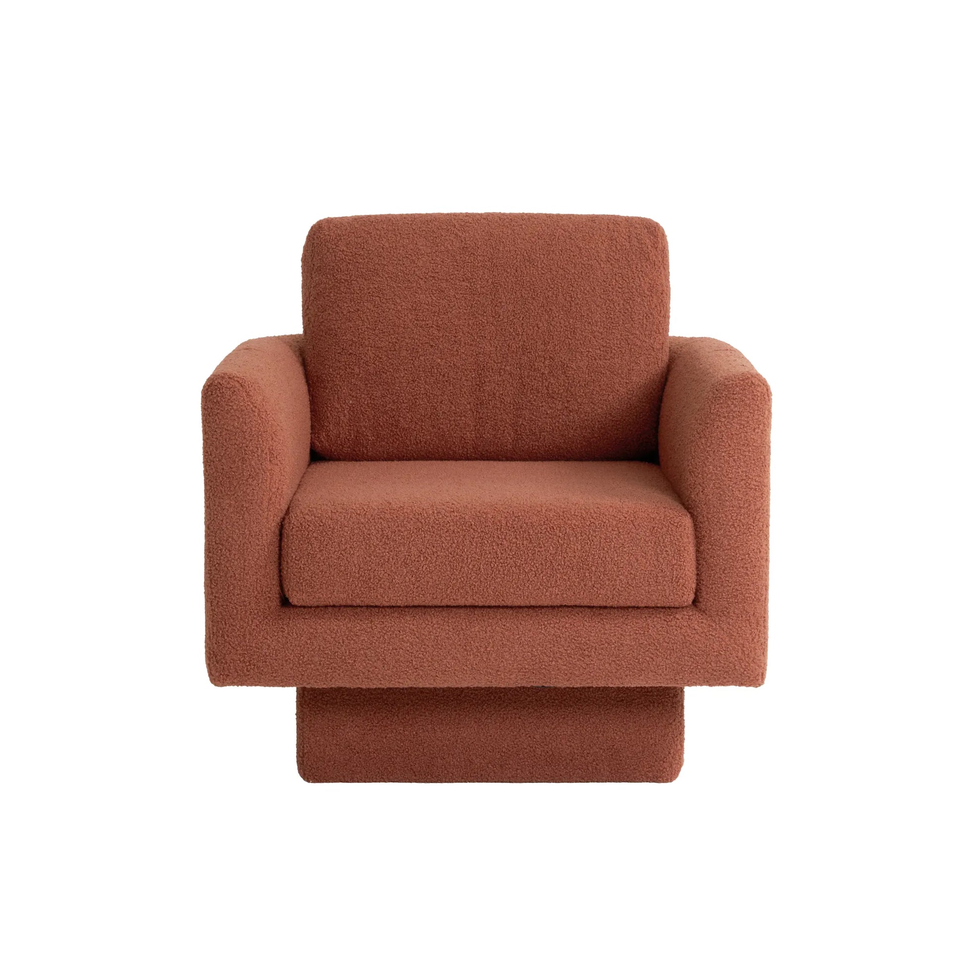 360° Modern Comfy Swivel Accent Chair Armchair with Teddy Sherpa Boucle Fabric