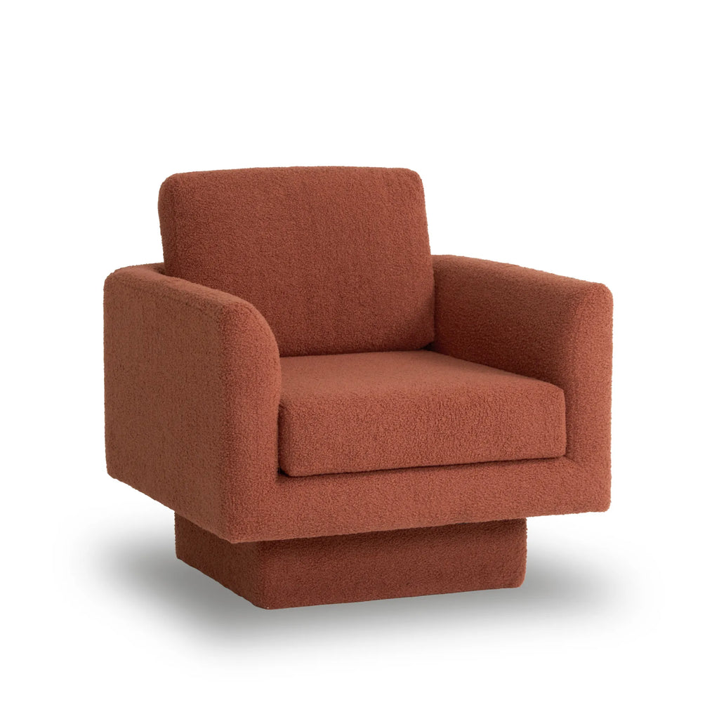 360° Modern Comfy Swivel Accent Chair Armchair with Teddy Sherpa Boucle Fabric