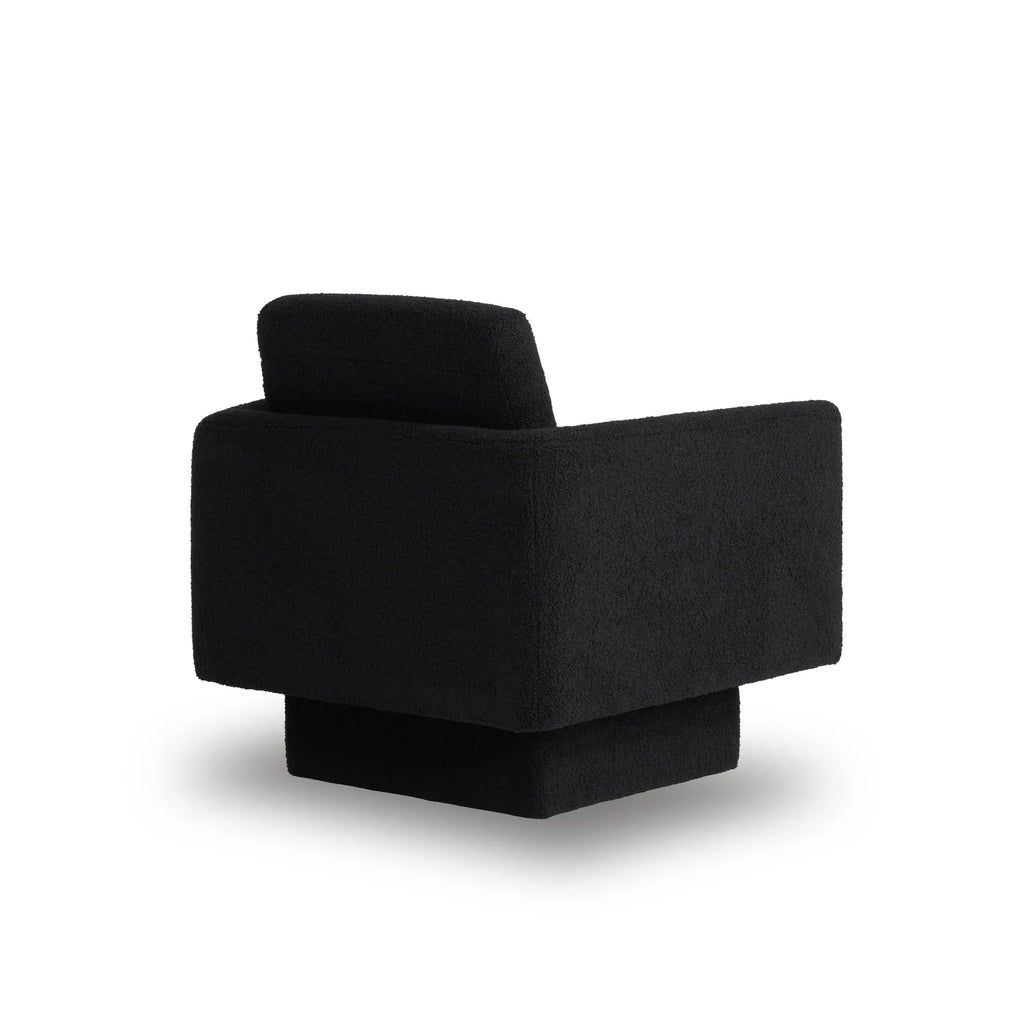360° Modern Comfy Swivel Accent Chair Armchair with Teddy Sherpa Boucle Fabric