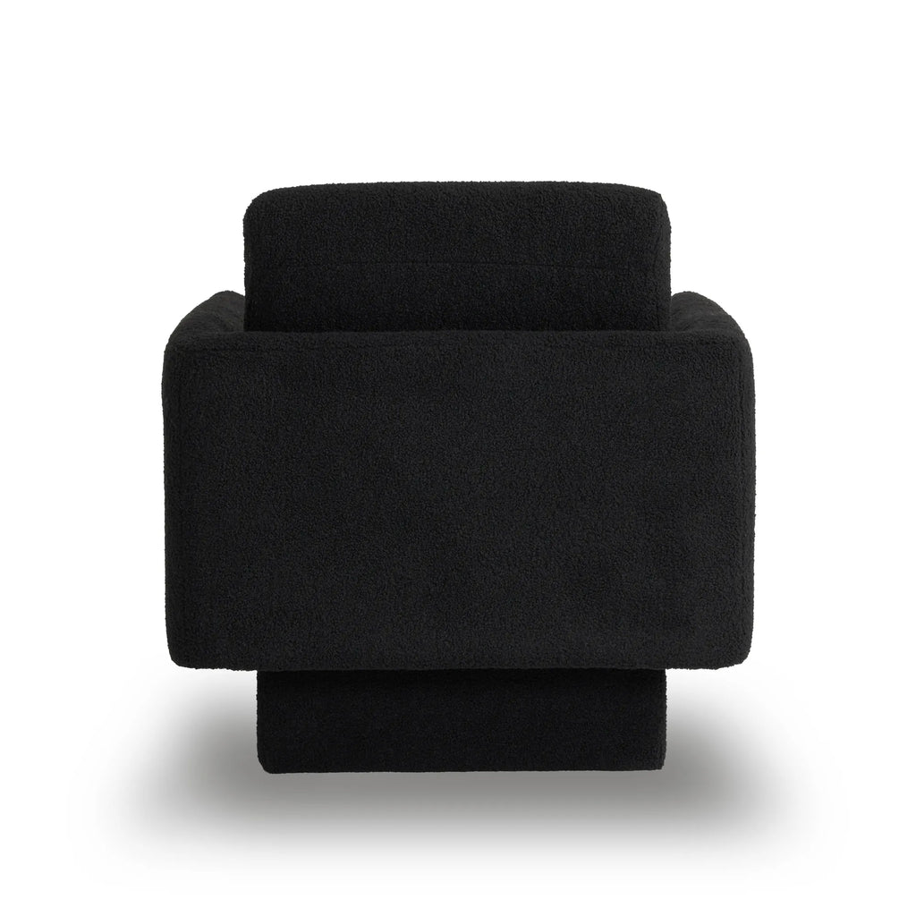 360° Modern Comfy Swivel Accent Chair Armchair with Teddy Sherpa Boucle Fabric