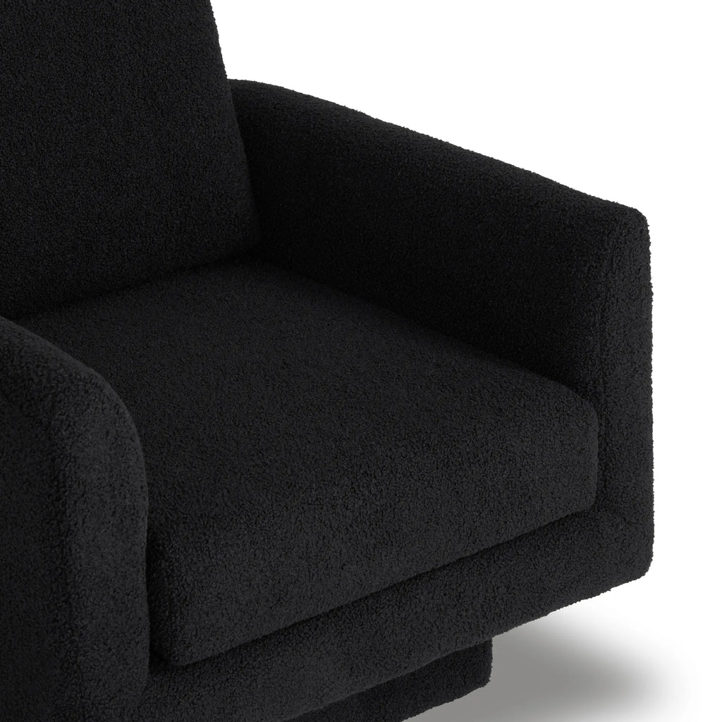 360° Modern Comfy Swivel Accent Chair Armchair with Teddy Sherpa Boucle Fabric