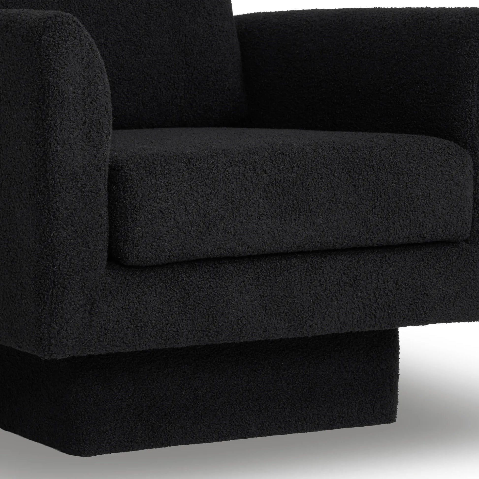 360° Modern Comfy Swivel Accent Chair Armchair with Teddy Sherpa Boucle Fabric