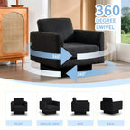 360° Swivel Modern Accent Chair with Teddy Sherpa Fabric